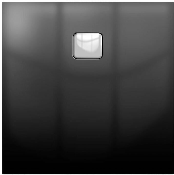 Акриловый душевой поддон riho basel 430 100x100 черный глянец, накладка ...