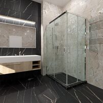 Душевой уголок Triton Фикс-Хром 120х80 без поддона, Профиль: Хром_