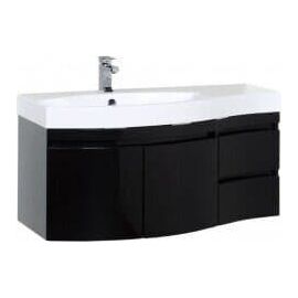 Тумба с раковиной Aquanet Опера 115 L черный (2 дверцы 2 ящика) арт. 00212994_