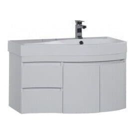 Тумба с раковиной Aquanet Сопрано 95 R белый (2 дверцы 2 ящика) арт. 00213000_