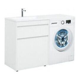 Тумба с раковиной Aquanet Токио 130 L белый (напольная, 1 ящик) арт. 00239302_