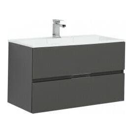 Тумба с раковиной Aquanet Алвита 90 серый антрацит арт. 00242609_
