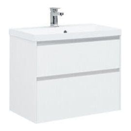 Тумба с раковиной Aquanet Гласс 80 белый арт. 00242524_