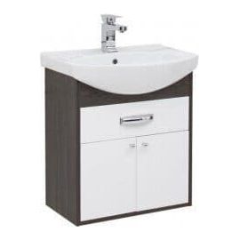 Тумба с раковиной Aquanet Грейс 60 дуб кантербери/белый (1 ящик, 2 дверцы) арт. 00212649_