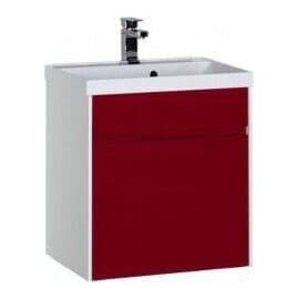 Тумба с раковиной Aquanet Латина 60 бордо (1 ящик) арт. 00212980_