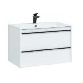 Тумба с раковиной Aquanet Lino 80 белый матовый арт. 00271947_