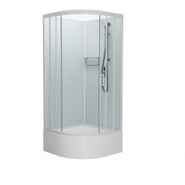 Душевая кабина Frank F400/2 М White высокий поддон б/к_