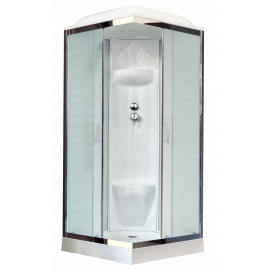 Душевая кабина Royal Bath 80HP6-WC-CH (белое/матовое) 80x80x217_