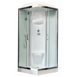Душевая кабина Royal Bath 80HP6-WT-CH (белое/прозрачное) 80x80x217_