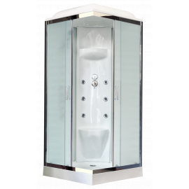 Душевая кабина Royal Bath 80HP7-WC-CH (белое/матовое) 80x80x217_