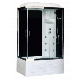 Душевая кабина Royal Bath 8100BP3-BT-CH (черное/прозрачное) правая 100x80x217_