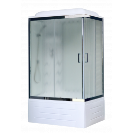 Душевая кабина Royal Bath 8100BP3-WC-CH (белое/матовое) левая 100x80x217_