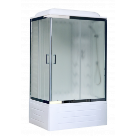 Душевая кабина Royal Bath 8100BP3-WC-CH (белое/матовое) правая 100x80x217_