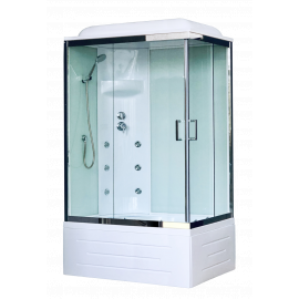 Душевая кабина Royal Bath 8100BP3-WT-CH (белое/прозрачное) левая 100x80x217_