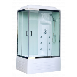 Душевая кабина Royal Bath 8100BP3-WT-CH (белое/прозрачное) правая 100x80x217_