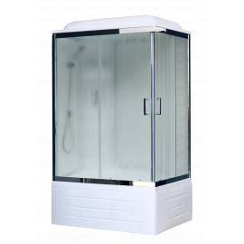 Душевая кабина Royal Bath 8100BP6-WC-CH (белое/матовое) левая 100x80x217_