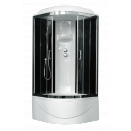 Душевая кабина Royal Bath 90BK6-BT-CH (черное/прозрачное) 90x90x217_