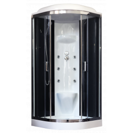 Душевая кабина Royal Bath  90HK7-BT-CH (черное/прозрачное) 90x90x217_
