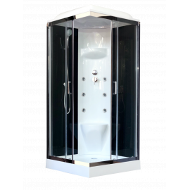 Душевая кабина Royal Bath  90HP7-BT-CH (черное/прозрачное) 90x90x217_