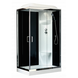 Душевая кабина Royal Bath 8120HP6-BT-CH (черное/прозрачное) правая 120x80x217_