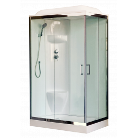 Душевая кабина Royal Bath 8120HP6-WT-CH (белое/прозрачное) левая 120x80x217_