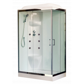 Душевая кабина Royal Bath 8120HP7-WT-CH (белое/прозрачное) левая 120x80x217_