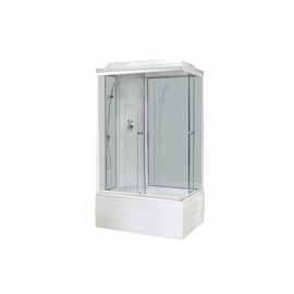 Душевая кабина Royal Bath 8100BP6-WT (белое/прозрачное) левая 100x80x217_