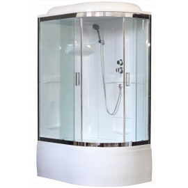 Душевая кабина Royal Bath 8120BK1-T-CH (прозрачное) левая 120x80x217 + пульт_