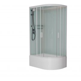 Душевая кабина Frank F412/2L White левосторонняя высокий поддон_