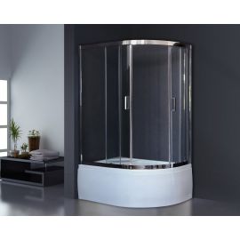 Душевой угол Royal Bath 8120BK-T-CH 120x80x200 (прозрачное) левый_