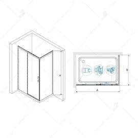 Душевой уголок RGW LE-41B (LE-12B + Z-050-2B) 34124182-014_