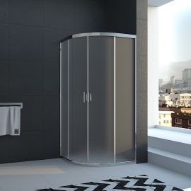 Душевой уголок Veconi Rovigo 100x100x185 стекло рифленое профиль хром RV02-100PL-02-19C1_