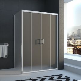 Душевой уголок Veconi Rovigo 150х80х185 стекло рифленое профиль хром RV045-15080PR-02-19C1_