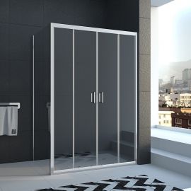 Душевой уголок Veconi Rovigo 160х100х185 стекло прозрачное профиль хром RV045-160100PR-01-19C1_