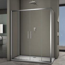 Душевой уголок Veconi Rovigo 180x70x190 стекло прозрачное профиль хром RV062-18070PR-01-19C3_