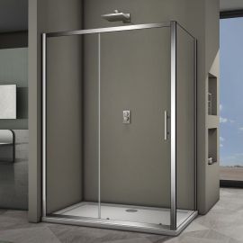 Душевой уголок Veconi Rovigo 140x90x190 стекло прозрачное профиль хром RV063-14090PR-01-19C3_