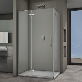 Душевой уголок Veconi Rovigo 100x90x195 стекло прозрачное профиль хром RV064-10090PR-01-19C3_