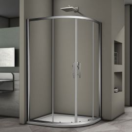 Душевой уголок Veconi Rovigo 100x90x190 стекло прозрачное профиль хром RV08-10090A-01-19C3_