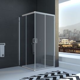 Душевой уголок Veconi Rovigo 100x100x195 стекло прозрачное профиль хром  RV11-100K-01-19C1_