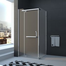 Душевой уголок Veconi Rovigo 90x90x195 стекло рифленое профиль хром RV18-90K-02-19C1_