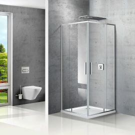 Душевой уголок Vincea Slim VPR-2SL9090CL, 900*900, хром, стекло прозрачное_