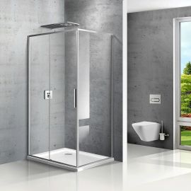 Душевой уголок Vincea Slim VSR-2SL8010CL-L, 1000*800, хром, стекло прозрачное, левый_