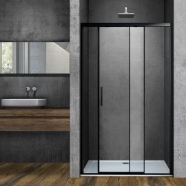 Душевая дверь Vincea Soft VDS-3SO120CLB, профиль черный, стекло прозрачное_