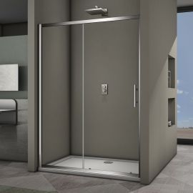 Душевая дверь Veconi Vianno 160x190 стекло прозрачное профиль хром VN63-160-01-19C3_