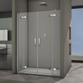 Душевая дверь Veconi Vianno 150x195 стекло прозрачное профиль хром VN65-150-01-19C3_