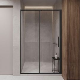 Душевая дверь Vincea Slim-U VDS-2SU120CLB, профиль черный матовый, стекло прозрачное_