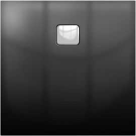Акриловый душевой поддон Riho Basel 412 90x90 черный глянец, накладка хром DC221600000000S_