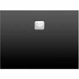 Акриловый душевой поддон Riho Basel 412 90x90 черный матовый, накладка хром DC221700000000S_