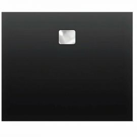 Акриловый душевой поддон Riho Basel 430 100x100 черный матовый, накладка хром DC341700000000S_