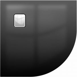 Акриловый душевой поддон Riho Basel 451 90x90 черный глянец, накладка хром DC981600000000S_